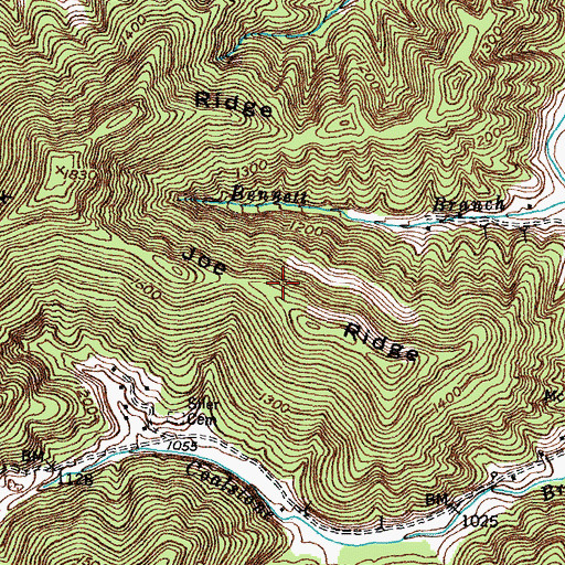 Topographic Map of Joe Ridge, KY