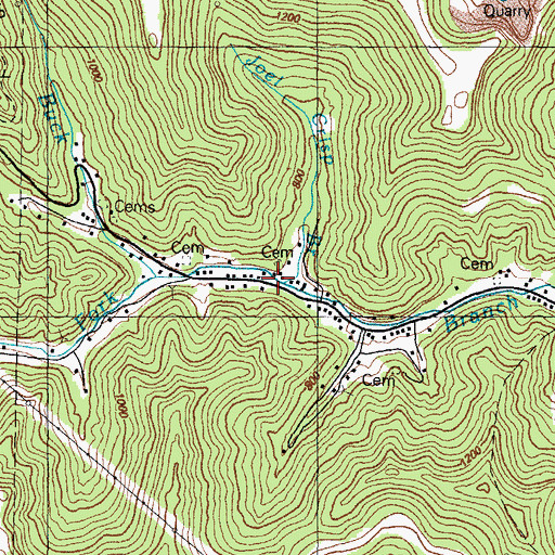 Topographic Map of Joel Crisp Branch, KY