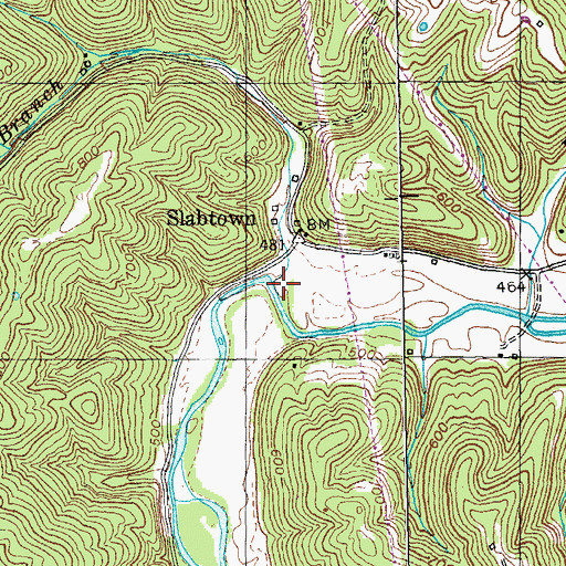 Topographic Map of Joes Branch, KY
