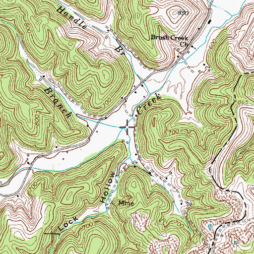 Topographic Map of John Branch, KY