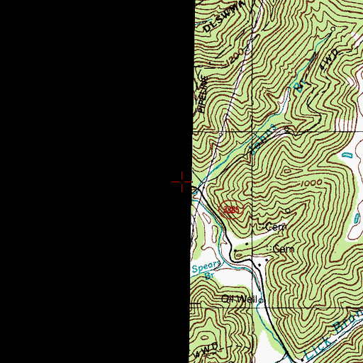 Topographic Map of Johns Branch, KY