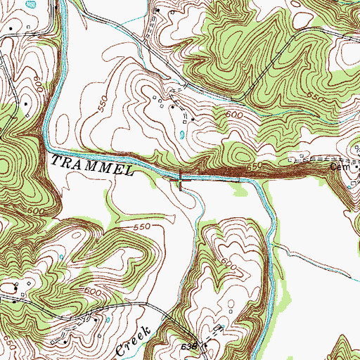 Topographic Map of Johns Creek, KY