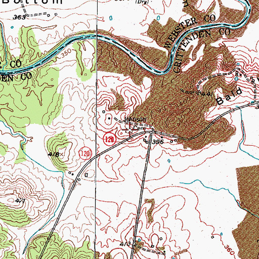 Topographic Map of Johnson Cemetery, KY