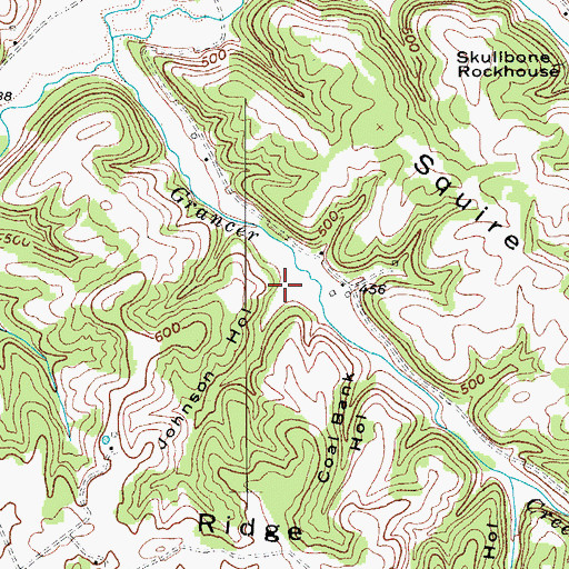 Topographic Map of Johnson Hollow, KY