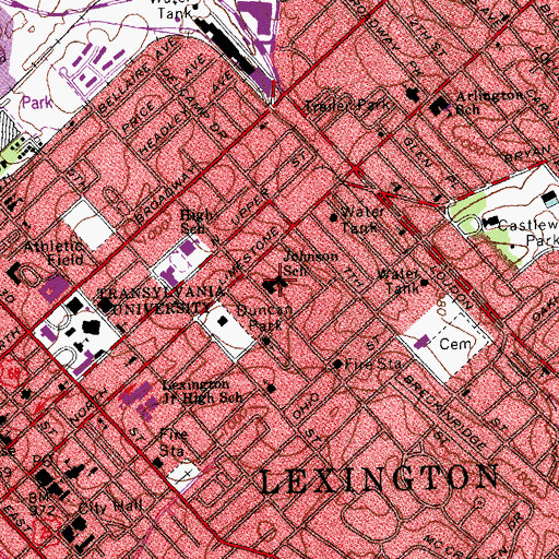 Topographic Map of STEAM Academy, KY