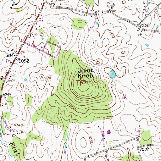 Topographic Map of Joint Knob, KY
