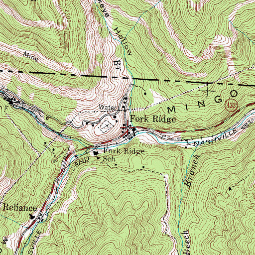 Topographic Map of Jones Branch, KY