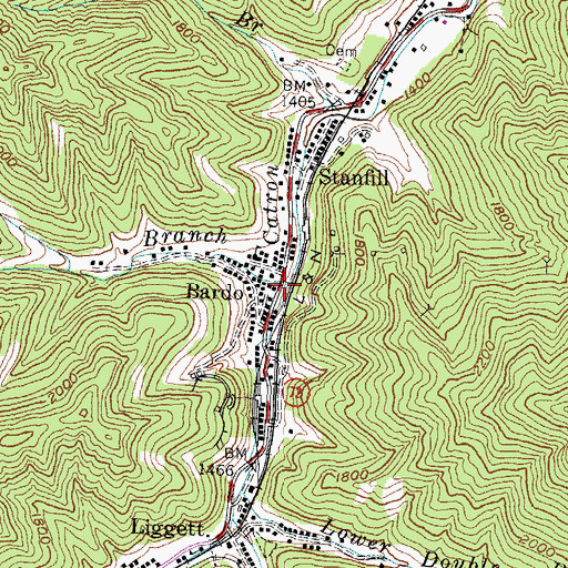 Topographic Map of Jones Branch, KY