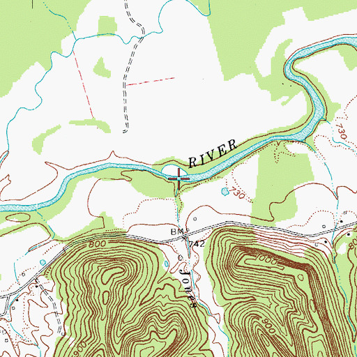 Topographic Map of Jones Branch, KY