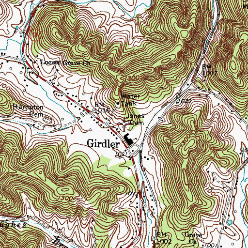 Topographic Map of Jones Cemetery, KY