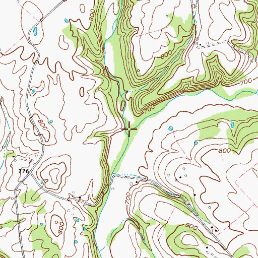 Topographic Map of Jones Creek, KY