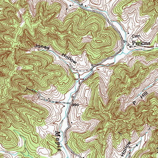 Topographic Map of Jones Hollow, KY