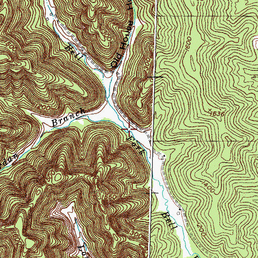 Topographic Map of Jordan Branch, KY