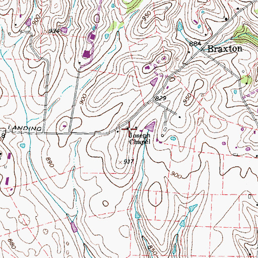 Topographic Map of Joseph Chapel Methodist Church, KY