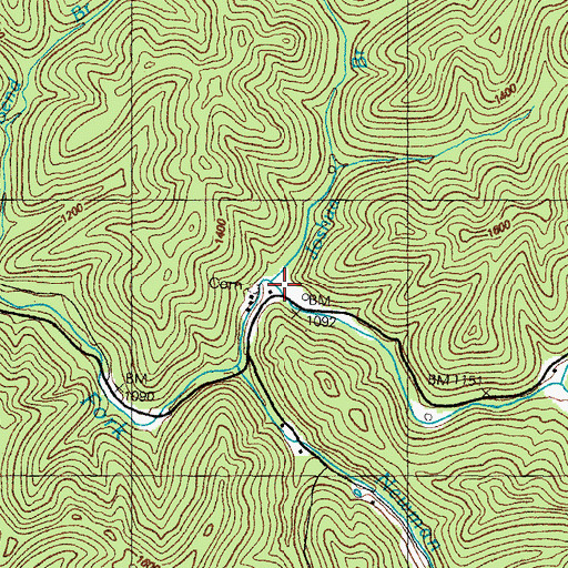 Topographic Map of Joshua Branch, KY