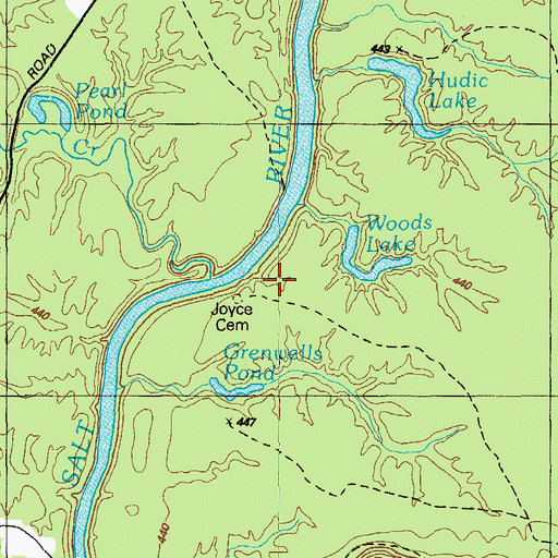 Topographic Map of Joyce Cemetery, KY