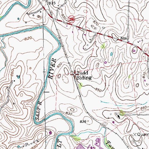 Topographic Map of Judd Siding, KY