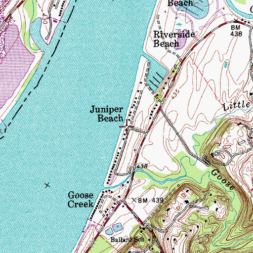 Topographic Map of Juniper Beach, KY