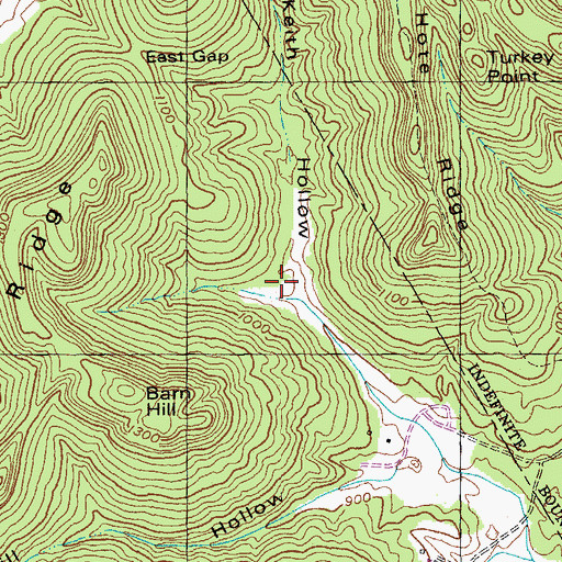 Topographic Map of Keith Hollow, KY