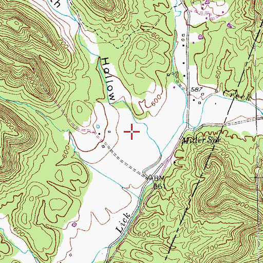Topographic Map of Keith Hollow, KY