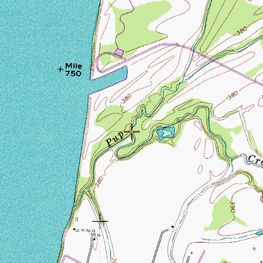 Topographic Map of Kelly Creek, KY