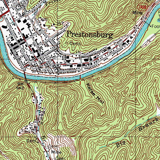 Topographic Map of Kelse Hollow, KY