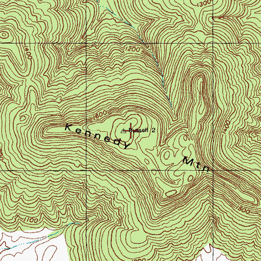 Topographic Map of Kennedy Mountain, KY