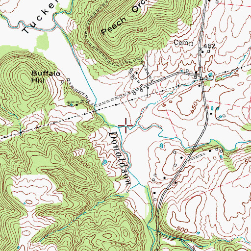 Topographic Map of Kennedy Run, KY