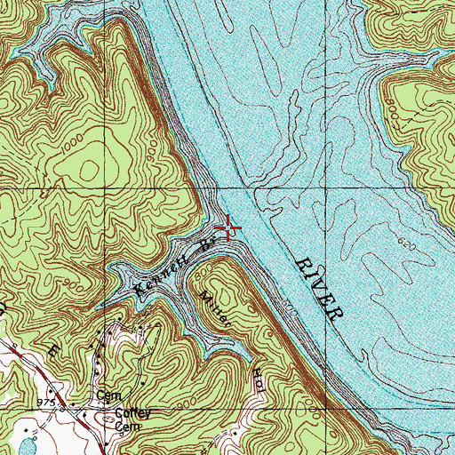 Topographic Map of Kenneth Branch, KY