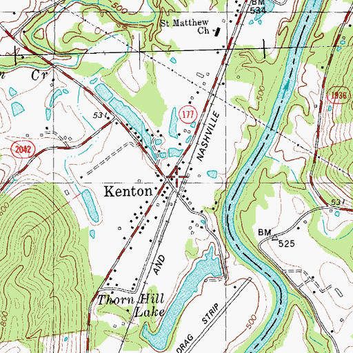 Topographic Map of Kenton, KY