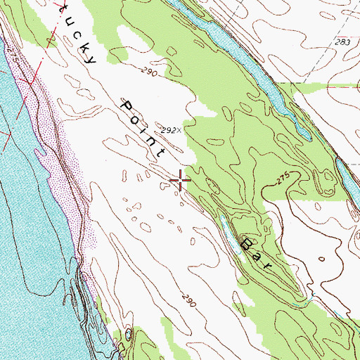 Topographic Map of Kentucky Point Bar, KY