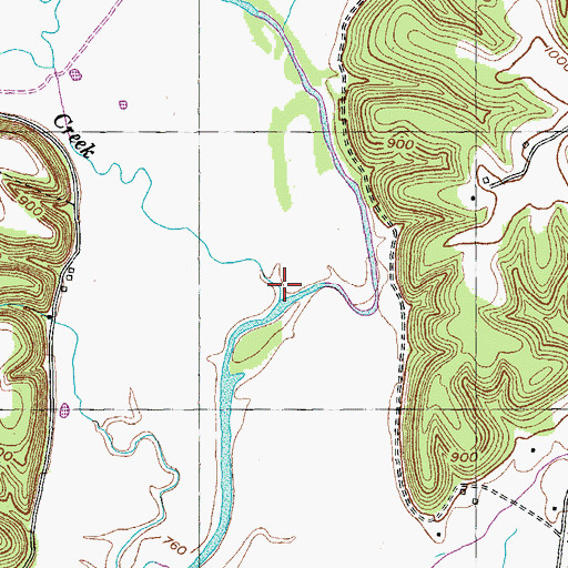 Topographic Map of Kettle Creek, KY