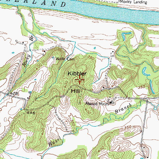 Topographic Map of Kibbler Hill, KY