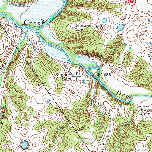 Topographic Map of Kilgore Cemetery, KY