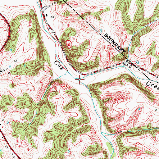 Topographic Map of Kimbly Run, KY