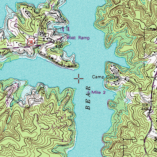 Topographic Map of King Creek, KY