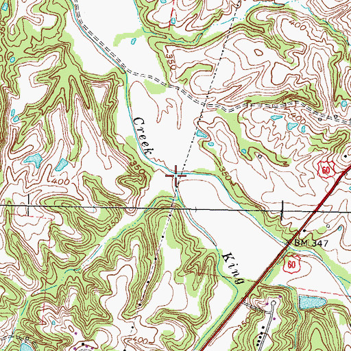 Topographic Map of King Creek, KY