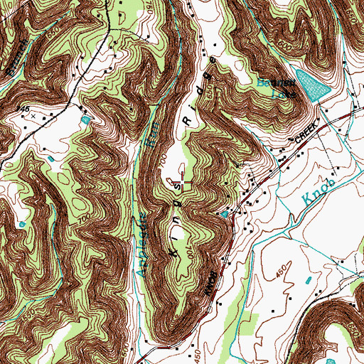 Topographic Map of Kings Ridge, KY