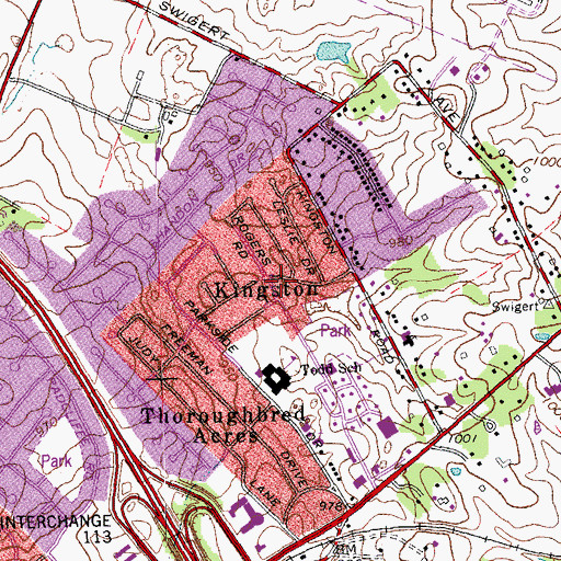 Topographic Map of Kingston, KY