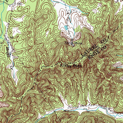 Topographic Map of Kirby Mountain, KY