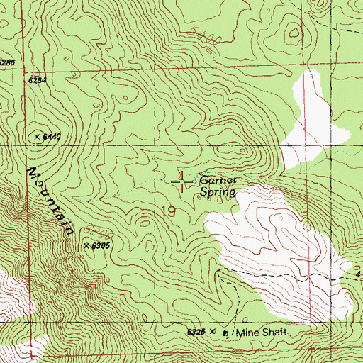 Topographic Map of Garnet Spring, AZ