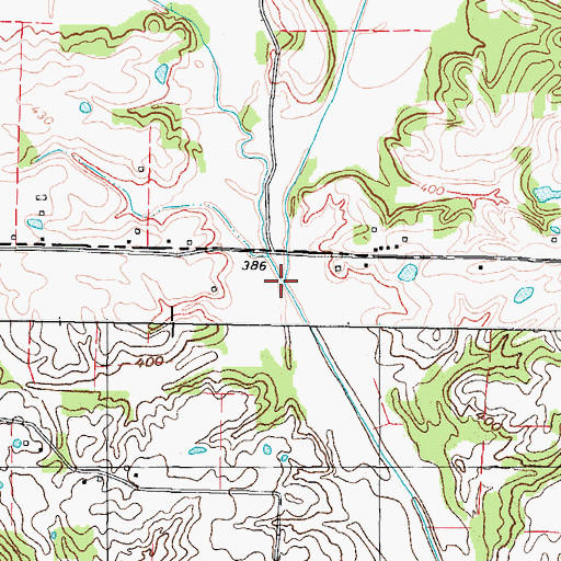 Topographic Map of Knob Creek, TN