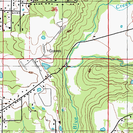 Topographic Map of Gravel Creek, AR