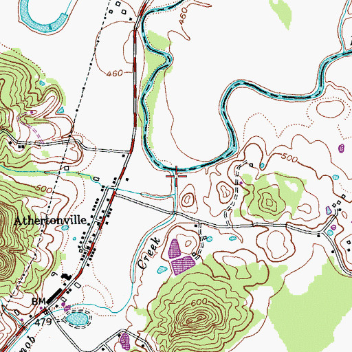 Topographic Map of Knob Creek, KY