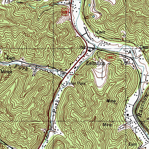 Topographic Map of Knob Fork, KY