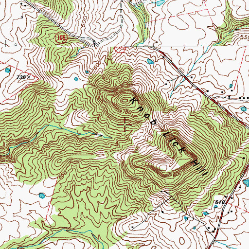 Topographic Map of Knob Lick Hill, KY