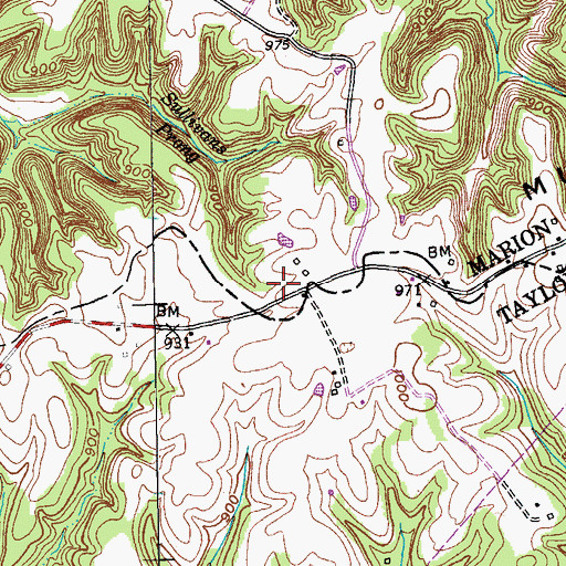 Topographic Map of Knoops School, KY