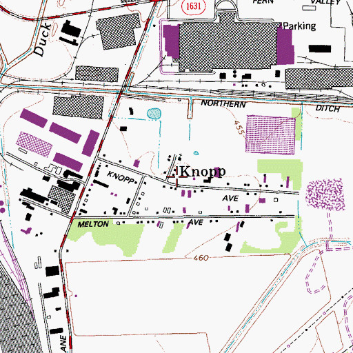 Topographic Map of Knopp, KY