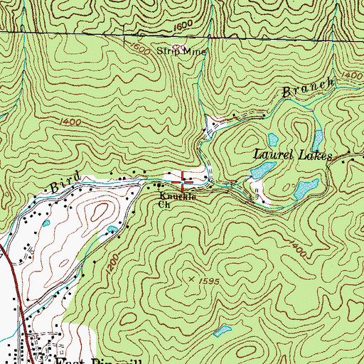 Topographic Map of Knuckle Church, KY