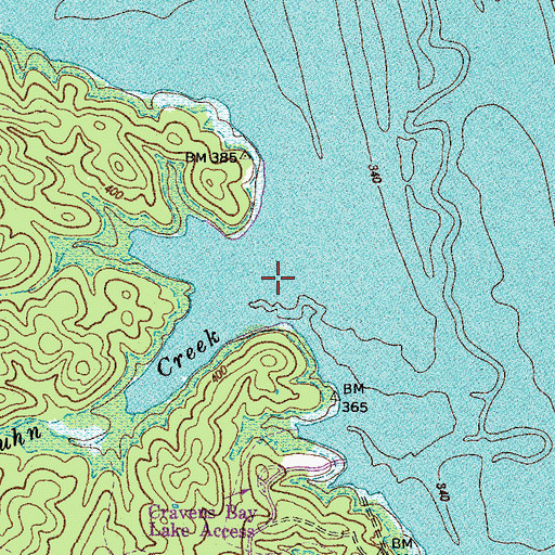 Topographic Map of Kuhn Creek, KY